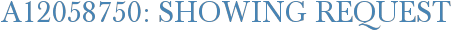 A12058750: Showing Request