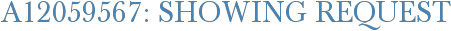 A12059567: Showing Request