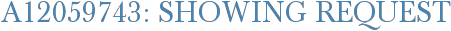 A12059743: Showing Request