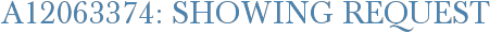 A12063374: Showing Request