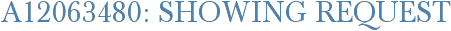 A12063480: Showing Request