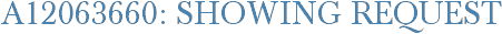 A12063660: Showing Request