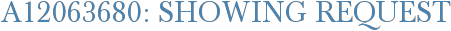 A12063680: Showing Request