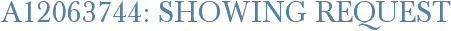 A12063744: Showing Request