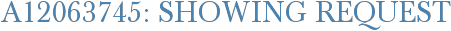 A12063745: Showing Request
