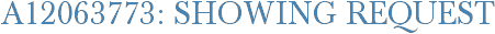 A12063773: Showing Request