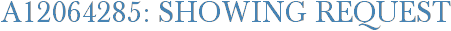 A12064285: Showing Request