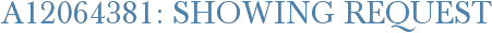 A12064381: Showing Request