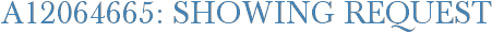 A12064665: Showing Request