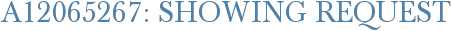 A12065267: Showing Request