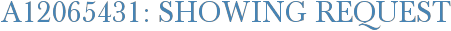 A12065431: Showing Request