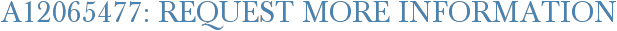 A12065477: Request More Information