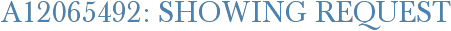 A12065492: Showing Request