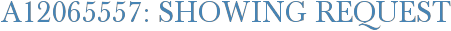A12065557: Showing Request