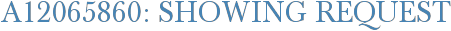 A12065860: Showing Request