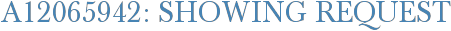 A12065942: Showing Request