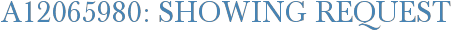 A12065980: Showing Request