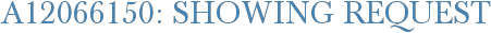 A12066150: Showing Request