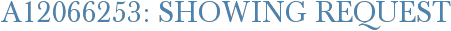 A12066253: Showing Request