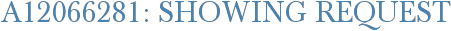A12066281: Showing Request