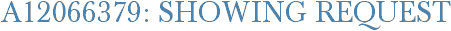 A12066379: Showing Request