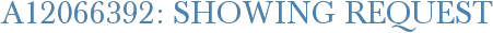 A12066392: Showing Request