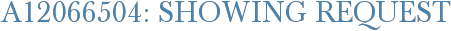 A12066504: Showing Request