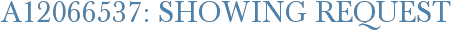 A12066537: Showing Request