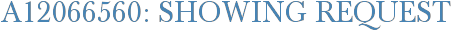 A12066560: Showing Request