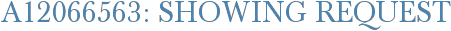 A12066563: Showing Request