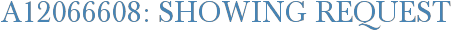 A12066608: Showing Request