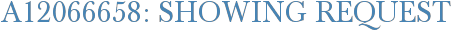 A12066658: Showing Request
