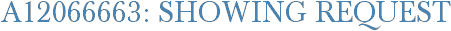 A12066663: Showing Request