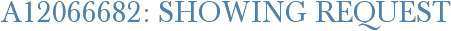 A12066682: Showing Request