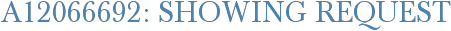 A12066692: Showing Request