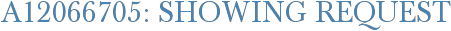 A12066705: Showing Request