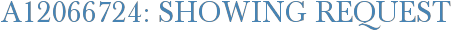 A12066724: Showing Request