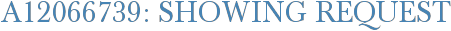A12066739: Showing Request