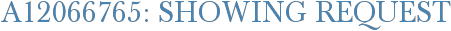 A12066765: Showing Request