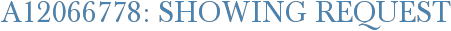A12066778: Showing Request