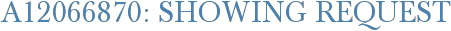 A12066870: Showing Request