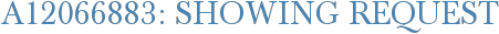 A12066883: Showing Request