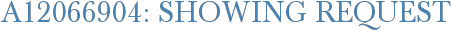 A12066904: Showing Request