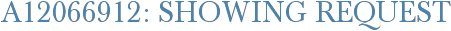 A12066912: Showing Request
