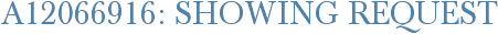 A12066916: Showing Request