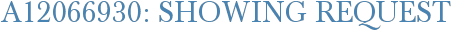 A12066930: Showing Request
