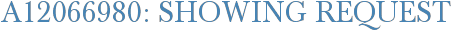 A12066980: Showing Request
