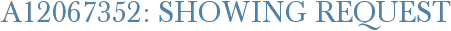 A12067352: Showing Request