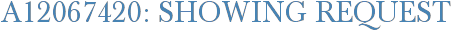 A12067420: Showing Request