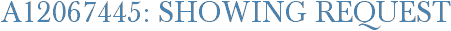 A12067445: Showing Request